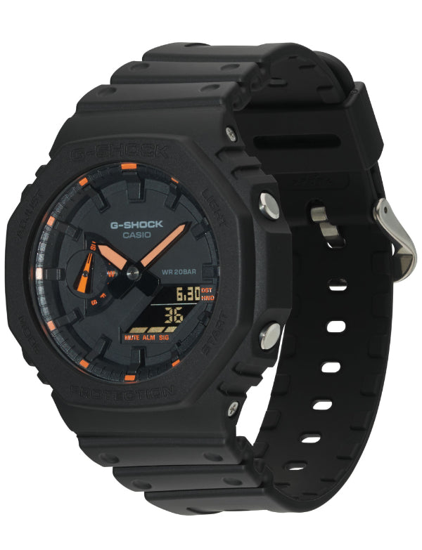 CASIO G-SHOCK GA-2100-1A4ER Black Series Neon Orange 45mm